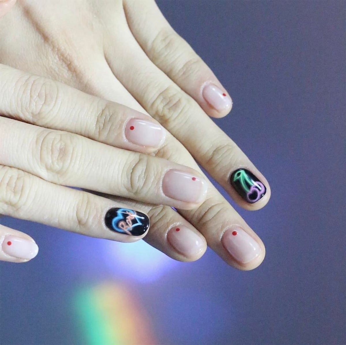 Neon Sign Nail Art Is About to Light Up Your Instagram Feed