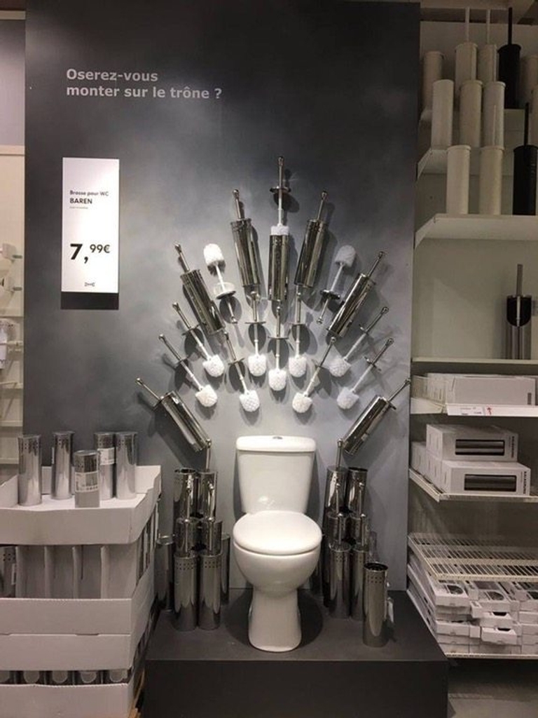 These Cheeky IKEA Employees Turned a Toilet into the Iron Throne