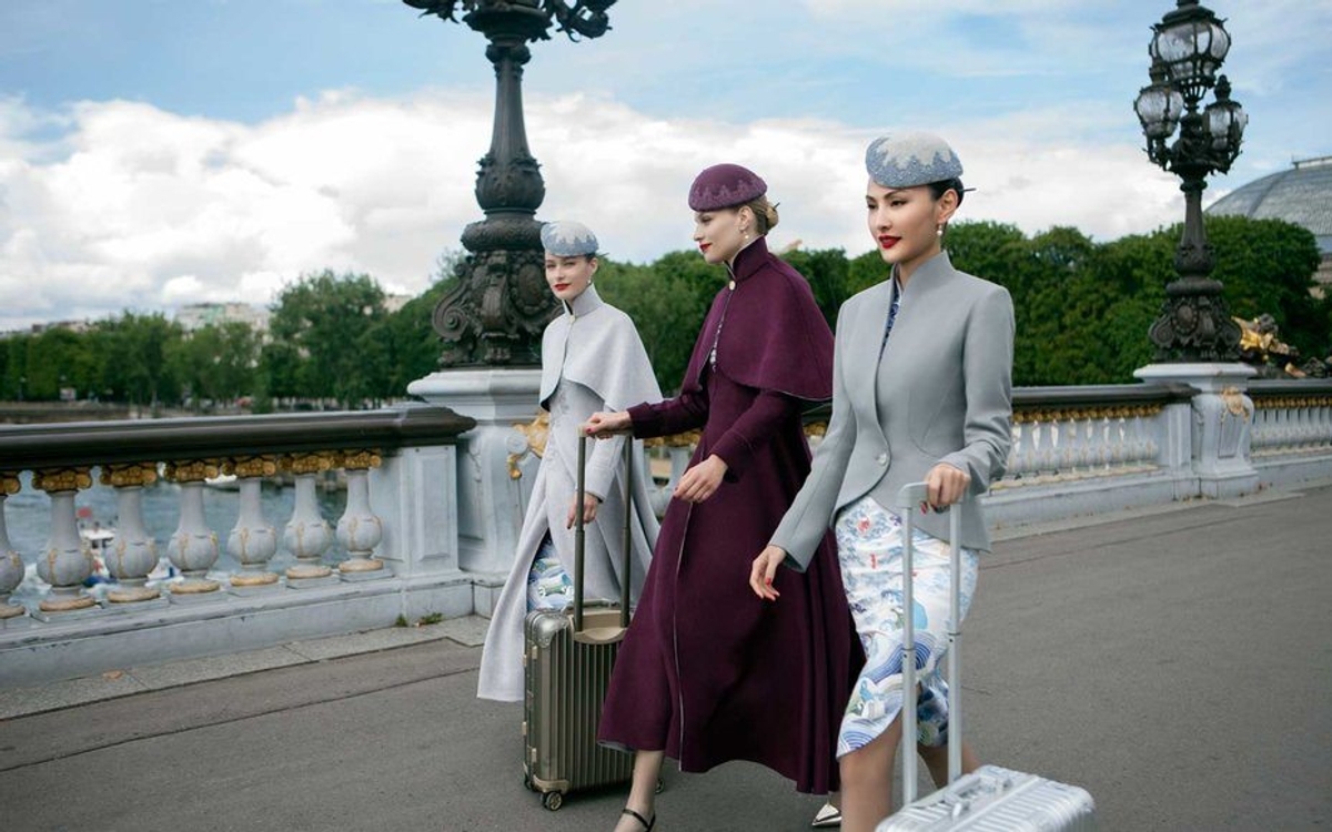 Chinese airline haute couture uniform