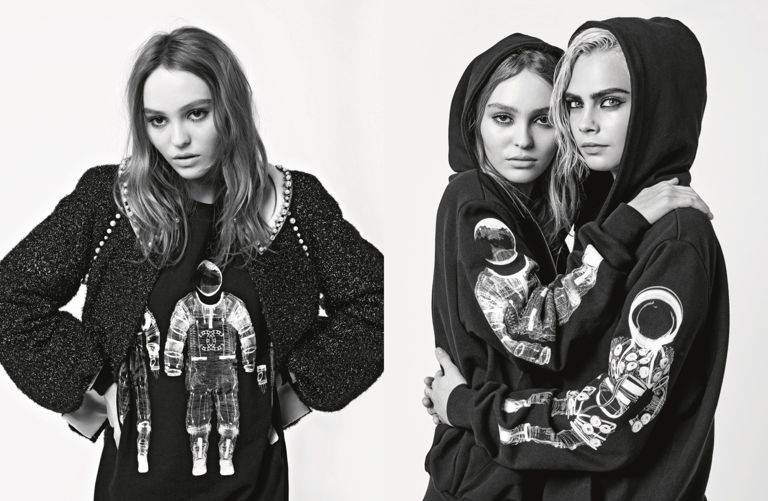 See Cara Delevingne and Lily-Rose Depp Behind The Scenes on Chanel's Fall 2017 Campaign