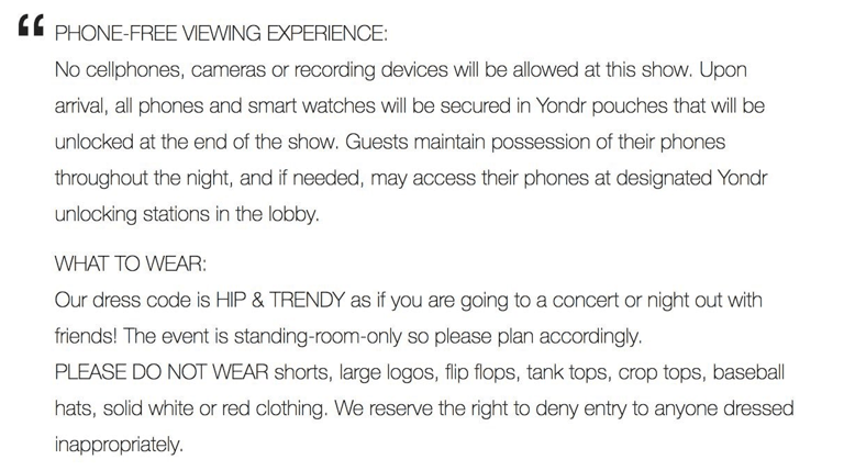What's the Deal with Arcade Fire's "Hip and Trendy" Concert Dress Code?