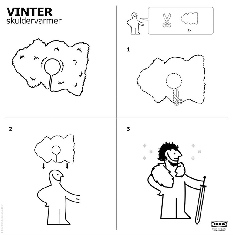 IKEA Instructions Show to Make Your Own 'King of the North' Cape