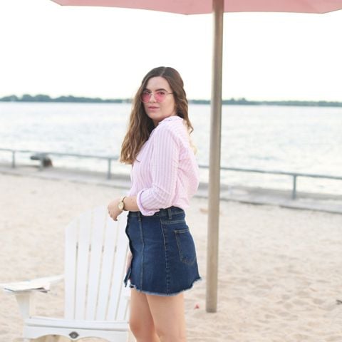 How to Wear a Denim Skirt and Not Look Like a Cowgirl