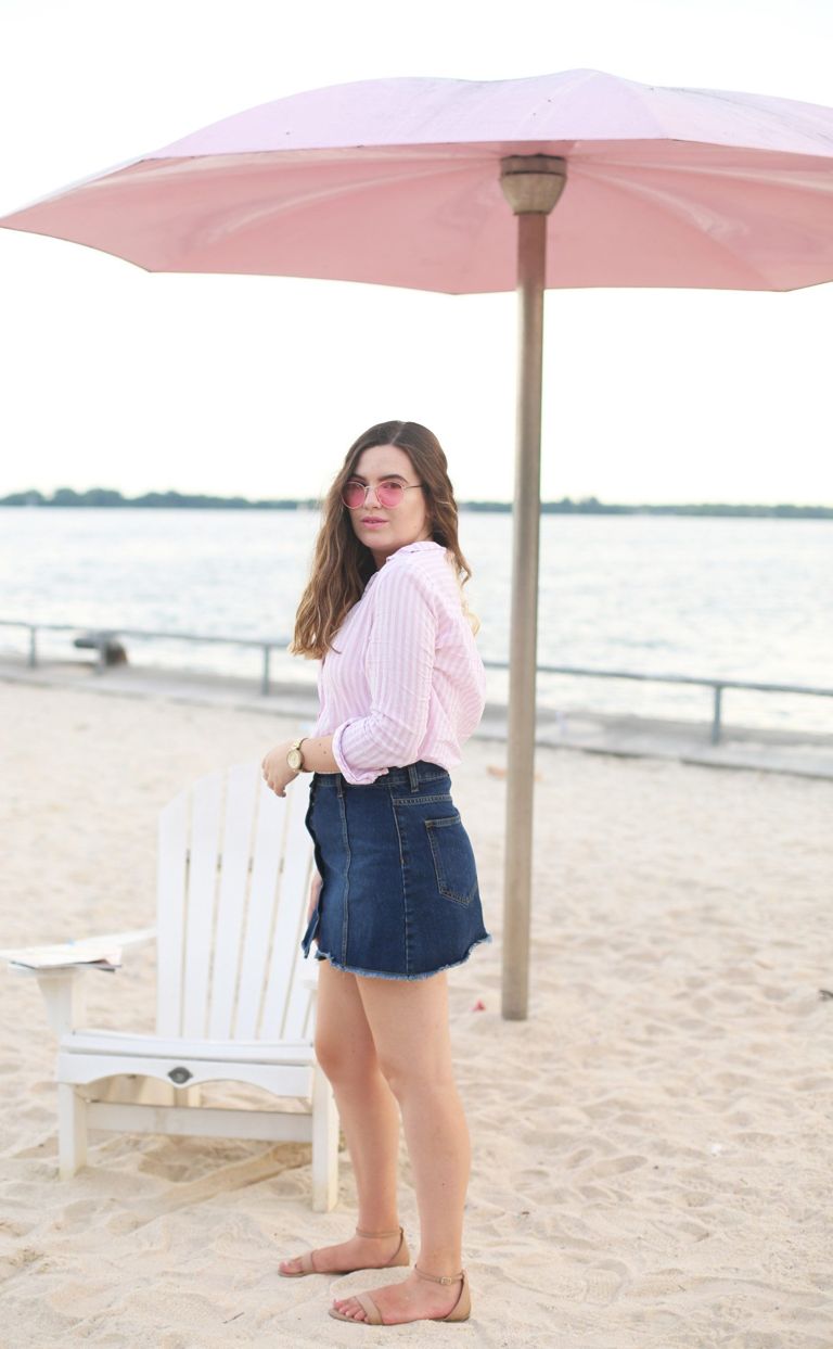 How to Wear a Denim Skirt and Not Look Like a Cowgirl