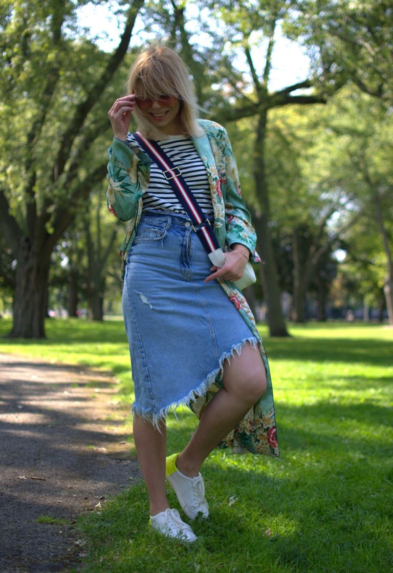 How to Wear a Denim Skirt and Not Look Like a Cowgirl