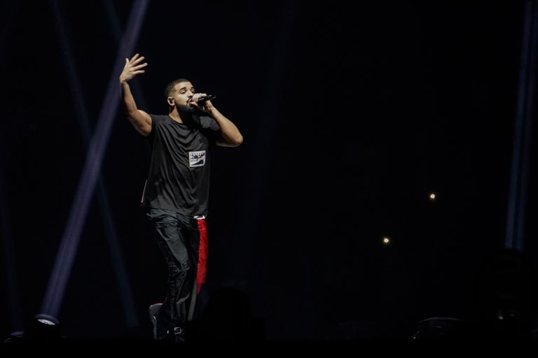 Drake Wears Head to Toe Nylon Prada on Tour