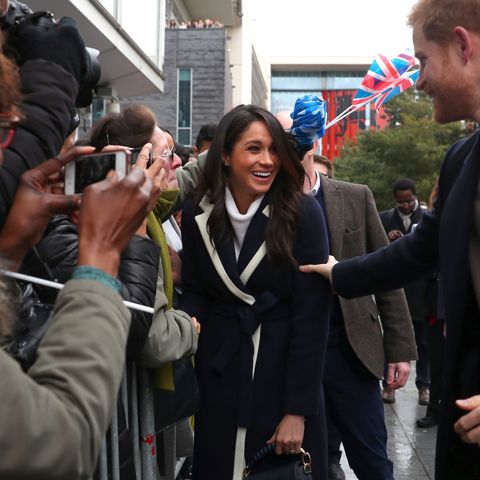 Meghan Markle Wears Navy as a Neutral for Appearance on International Women’s Day