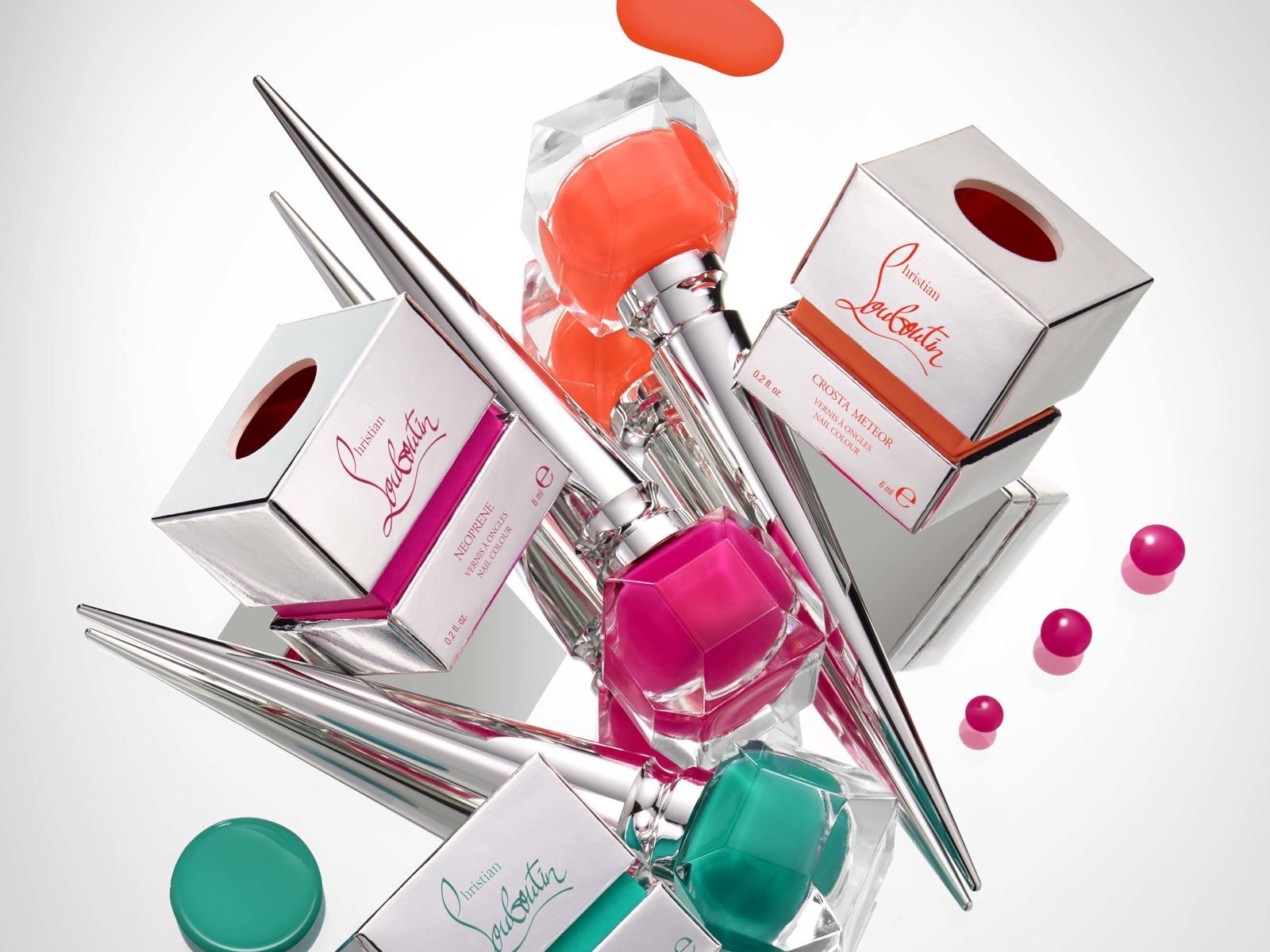Christian Louboutin's Neon Nail Polishes Are As Flashy As Their