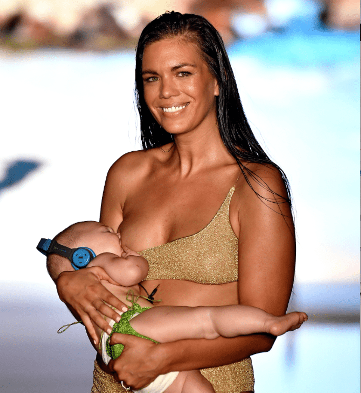 Model Mara Martin Walked the Runway While Breastfeeding Her Infant Daughter