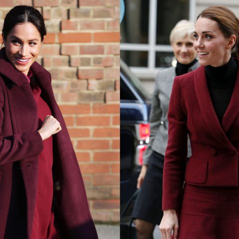 Meghan Markle and Kate Middleton Spotted in Twinning Outfits