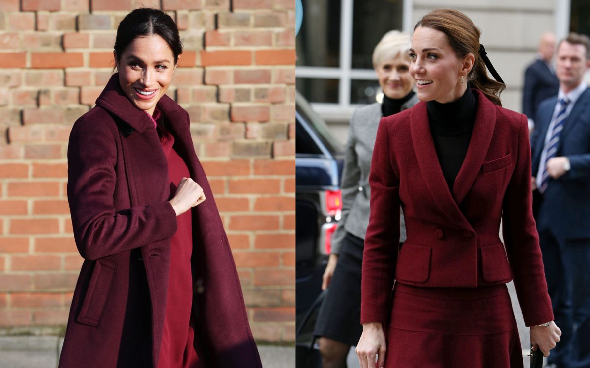 Meghan Markle and Kate Middleton Spotted in Twinning Outfits