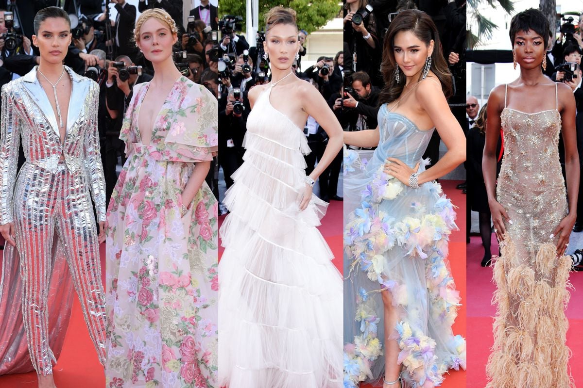 best dressed cannes film festival Girls White Sequin Party Dress with Tulle Frills - Cotton Lined