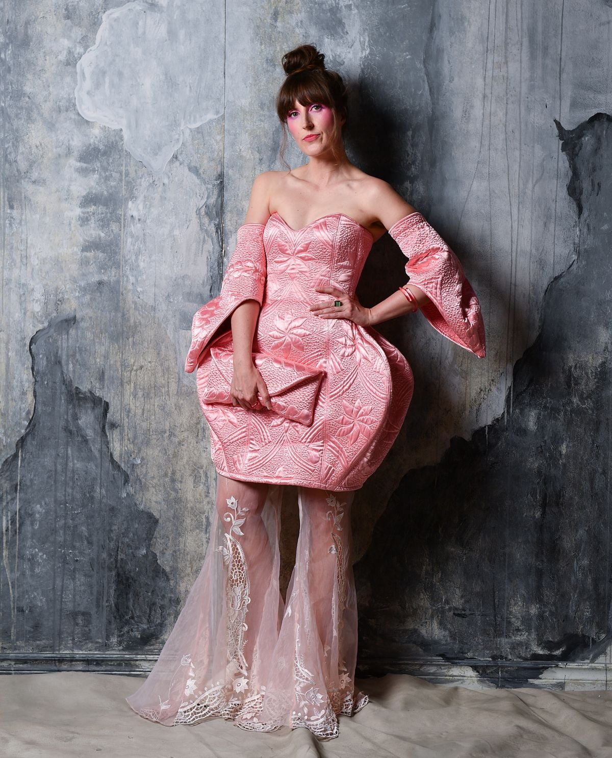 This Red Carpet Outfit Was Made from a Bedspread at Value Village