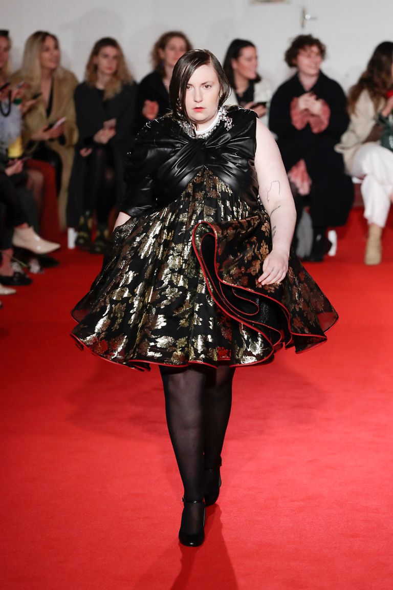 Lena Dunham Makes Her Catwalk Debut at the 16Arlington Show at London Fashion Week