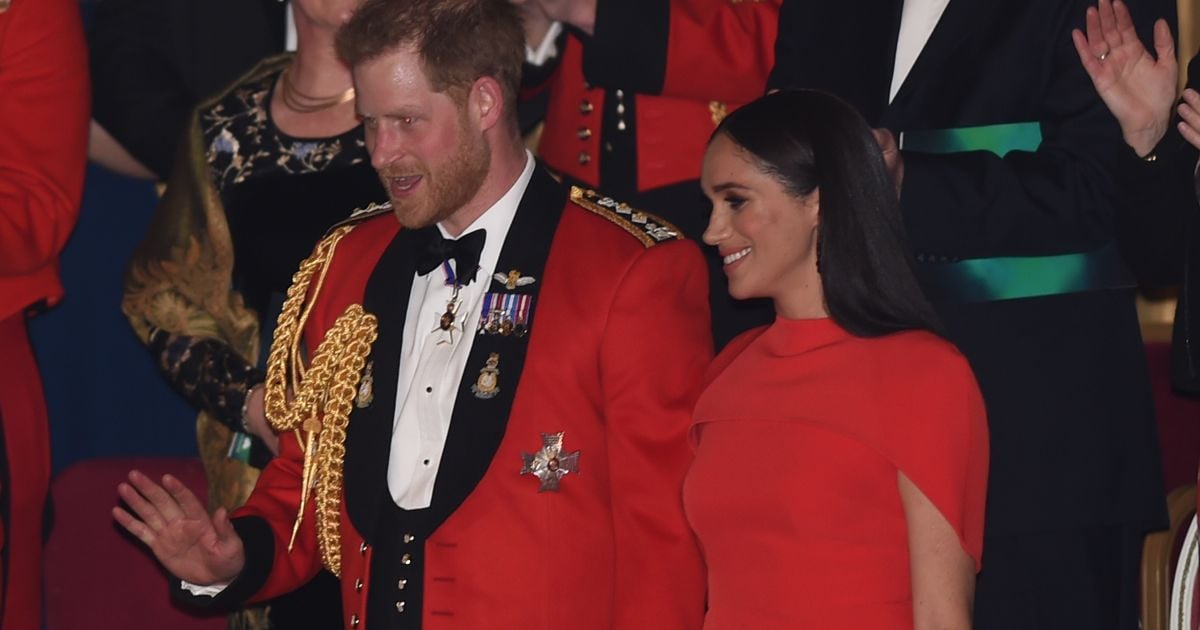 meghan markle red safiyaa dress Harry Meghan Markle Mountbatten Festival Of Music Safiyaa 'Kalika' Long Red Dress