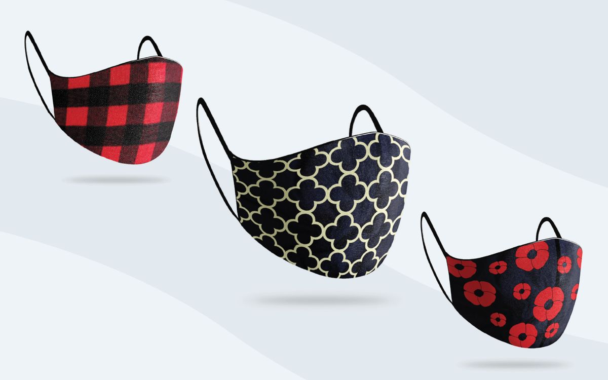 pink tartan face masks