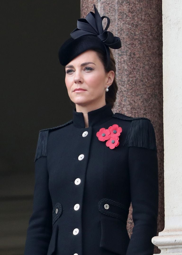Kate Middleton and Meghan Markle Opt For Black Coat Dresses to Mark Remembrance Sunday