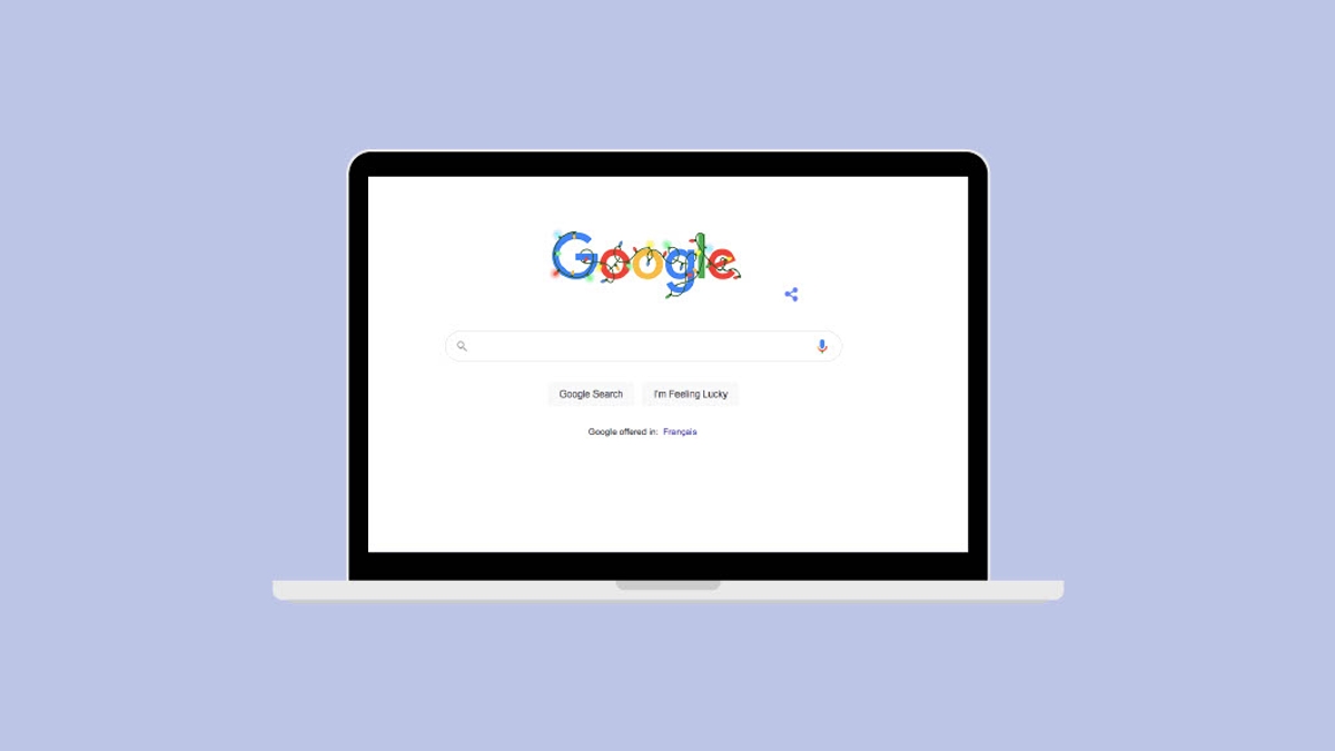 google search on laptop