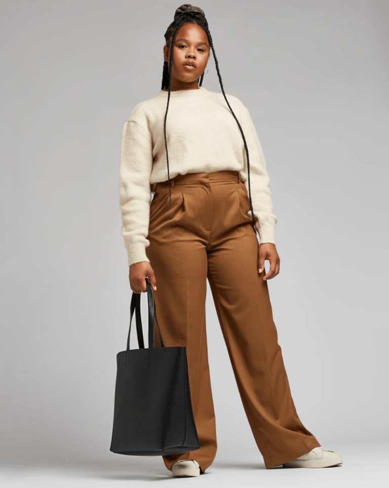 Woman carrying tote bag