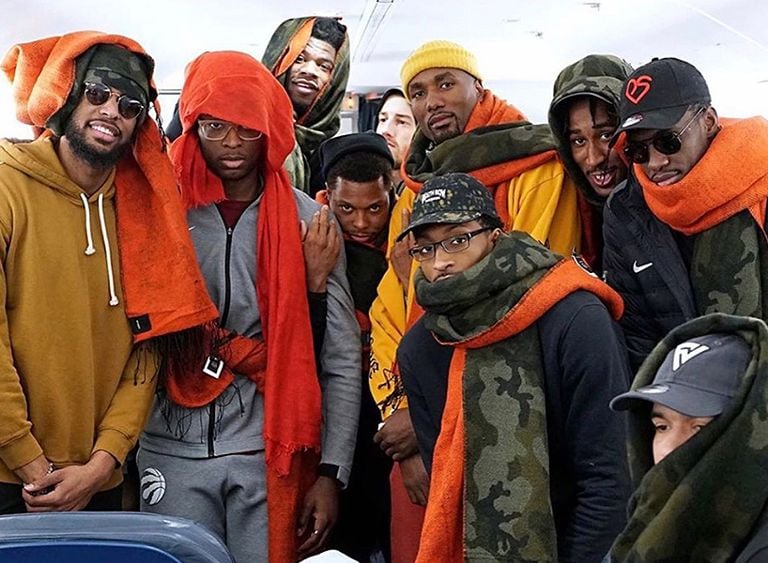 Serge Ibaka Gifting the Raptors Scarves Is My Valentine's Day Treat