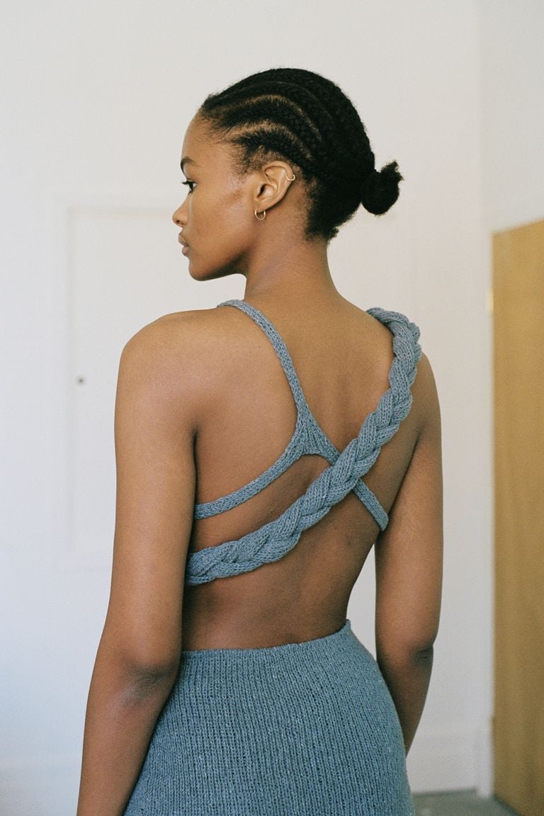 The Pandemic, a Pair of Knitting Needles and Old Jeans Gave Life to Knitwear for Vejas Kruszewski