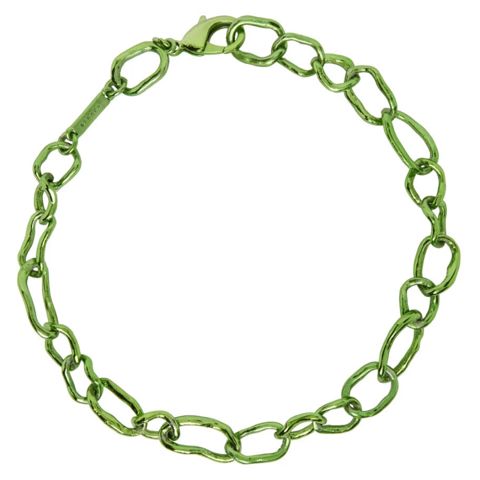 Collina Strada SSENSE Exclusive Green Crushed Chain Necklace