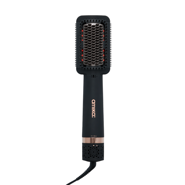 amika black blow dryer and straightening brush
