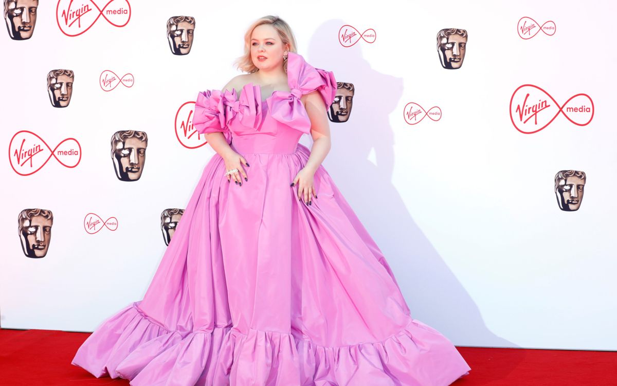 BAFTAs 2022 red carpet pink dress