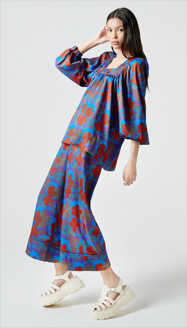 Model posing in Smythe x Kataleen Webb