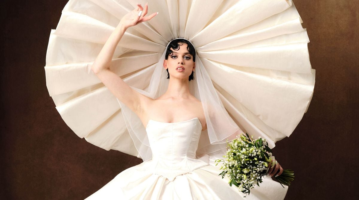Bridal look at Harris Reed SS23