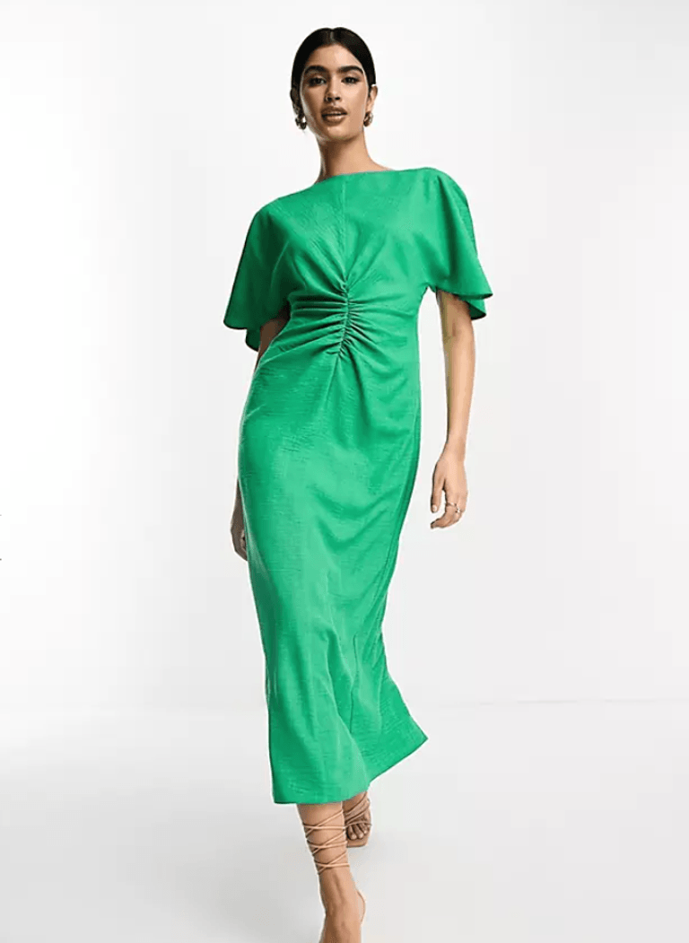 green dress wimbledon Green V-Neck Lace Long Prom Dresses, A-Line Evening Dresses US 4 / Green main image 1