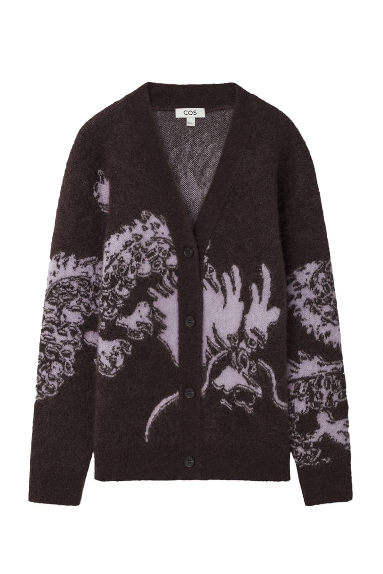 COS Oversized Mohair-Jacquard Cardigan, Lunar New Year