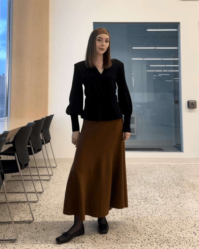I tried wearing peplum tops: veronica beard