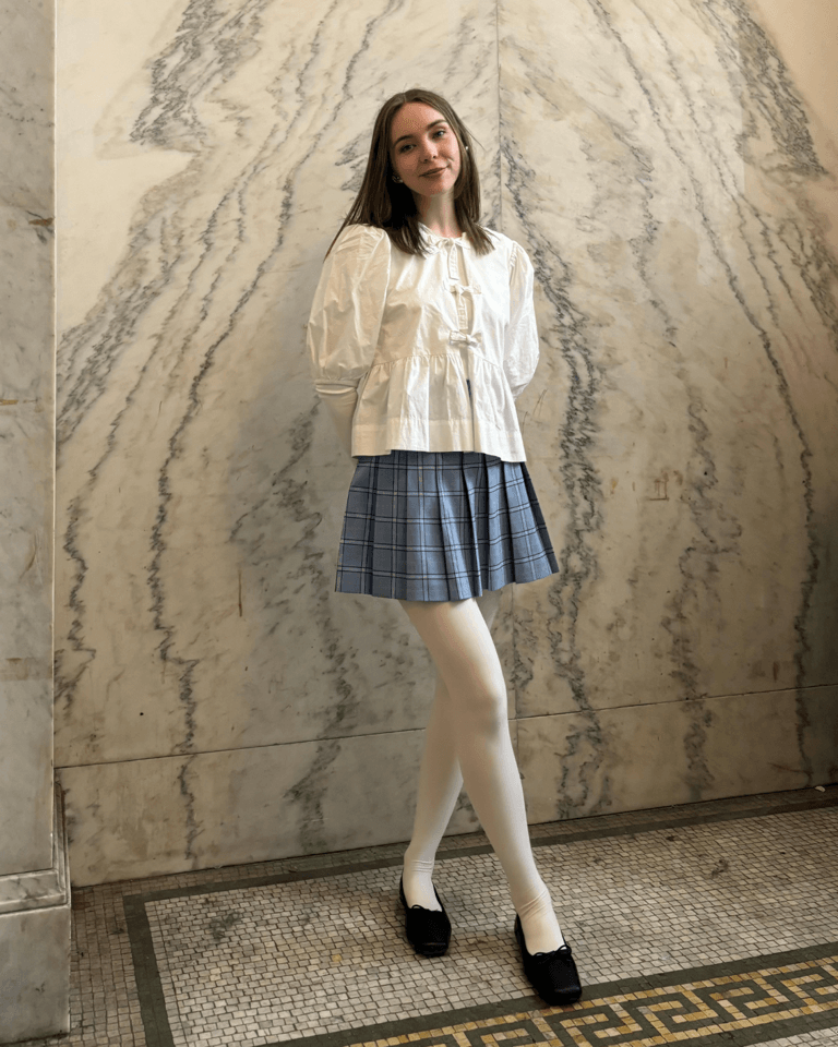 I tried wearing peplum tops: Ganni