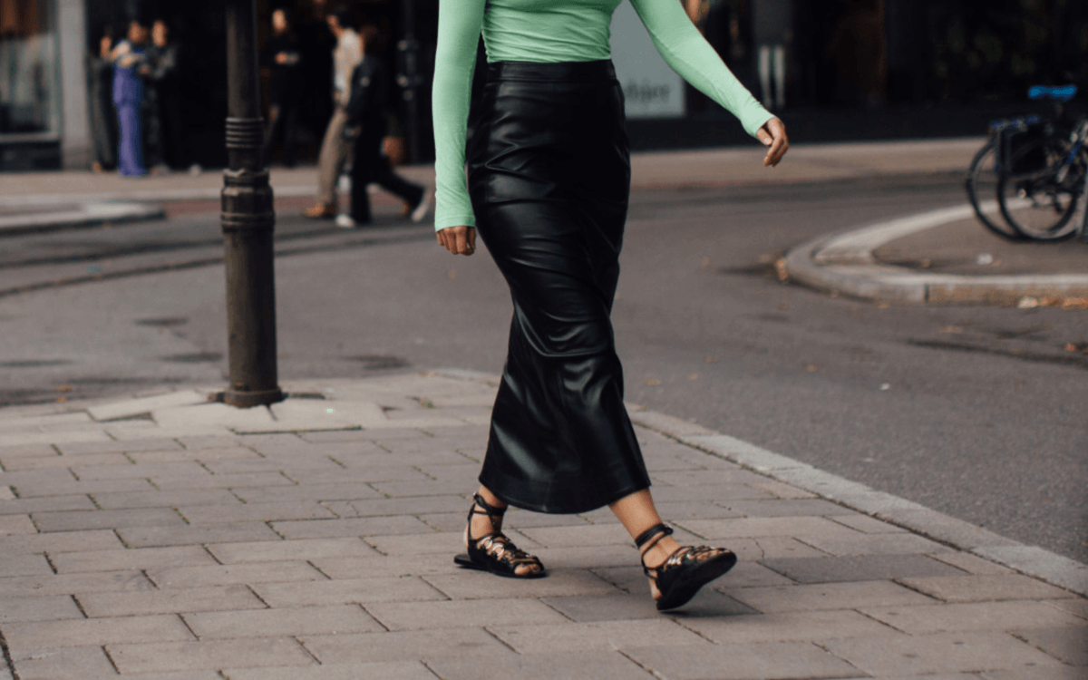 Street style photo of strappy sandals
