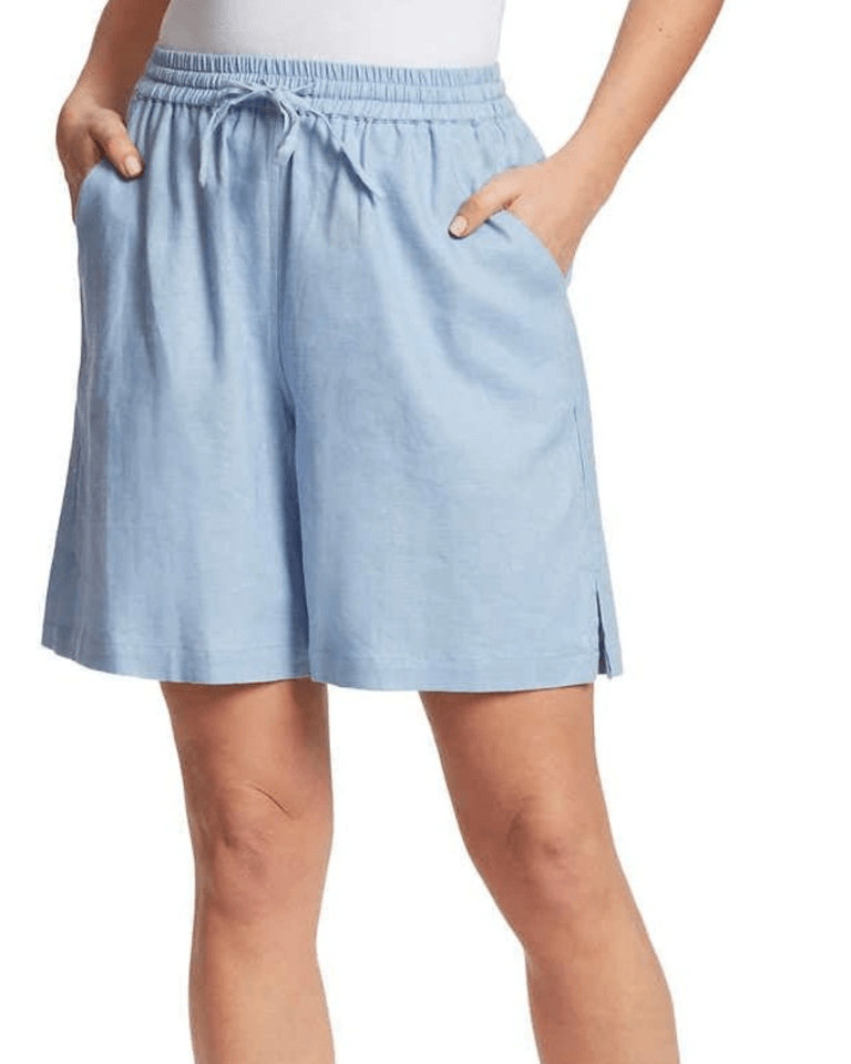 gloria vanderbelt linen shorts