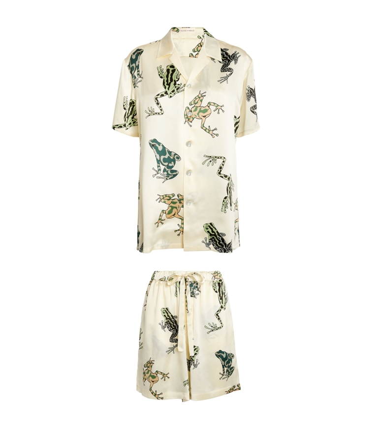 Olivia Von Halle Silk Frog Emeli Pyjama Set