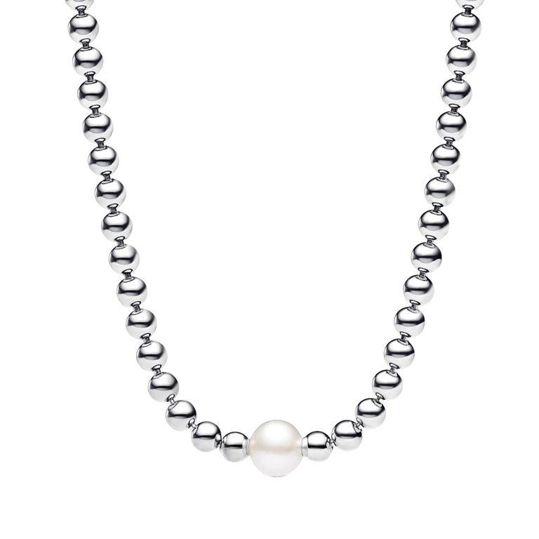 Pandora Treated Freshwater Cultured Pearl & Beads Collier Necklace, recycled jewellery