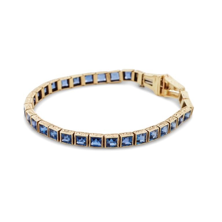 Brockton Gems 1921 Sapphire Tennis Bracelet