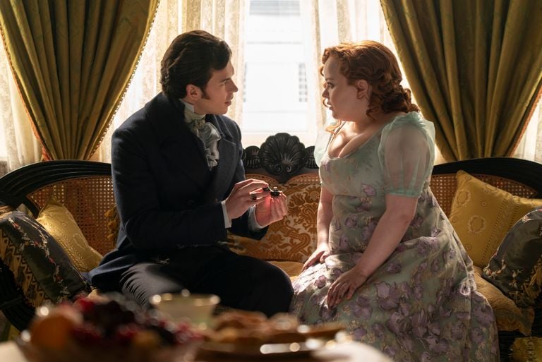 Nicola Coughlan and Luke Newton On *That* Bridgerton Love Scene