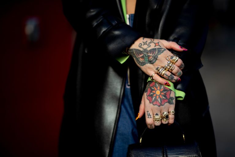 street style image of rings, how to stack rings