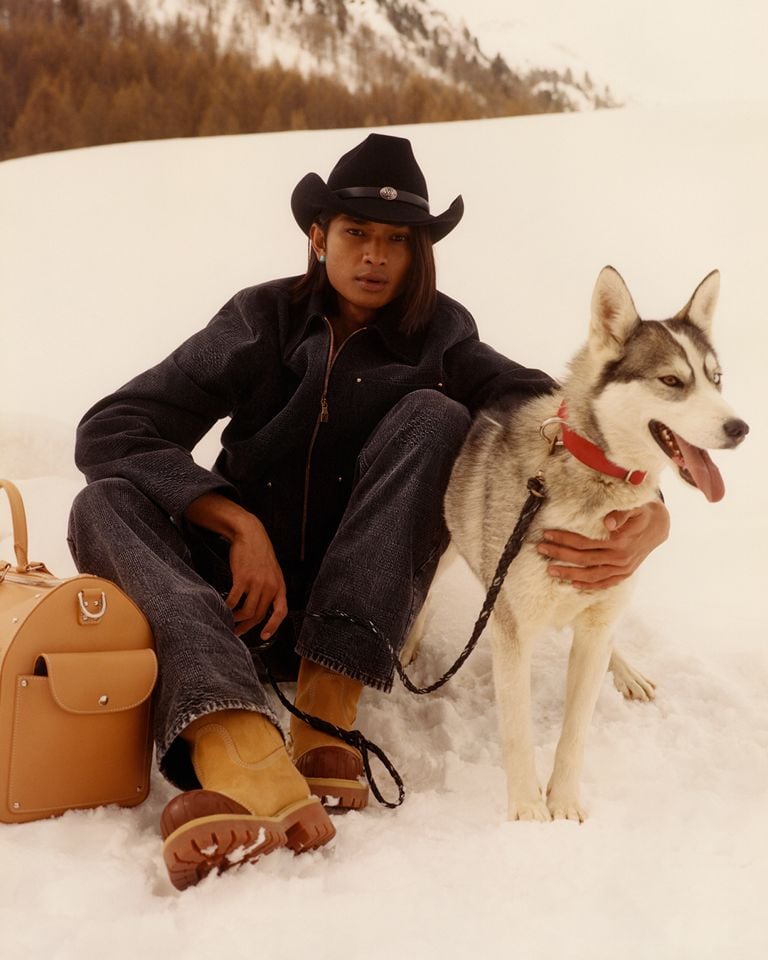 Louis Vuitton's menswear fall/winter 2024 collection is modelled