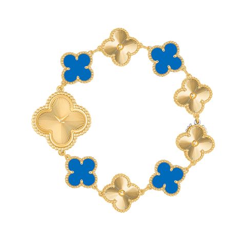 Van Cleef & Arpels Alhambra Pieces in Blue Agate