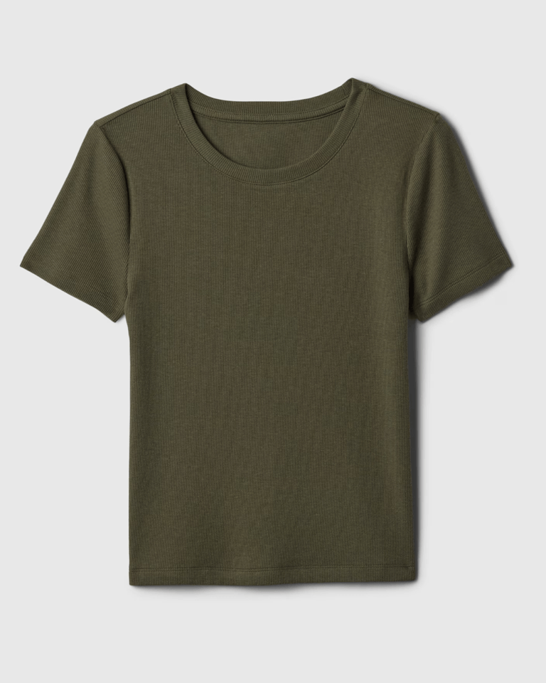 gap t shirt olive green