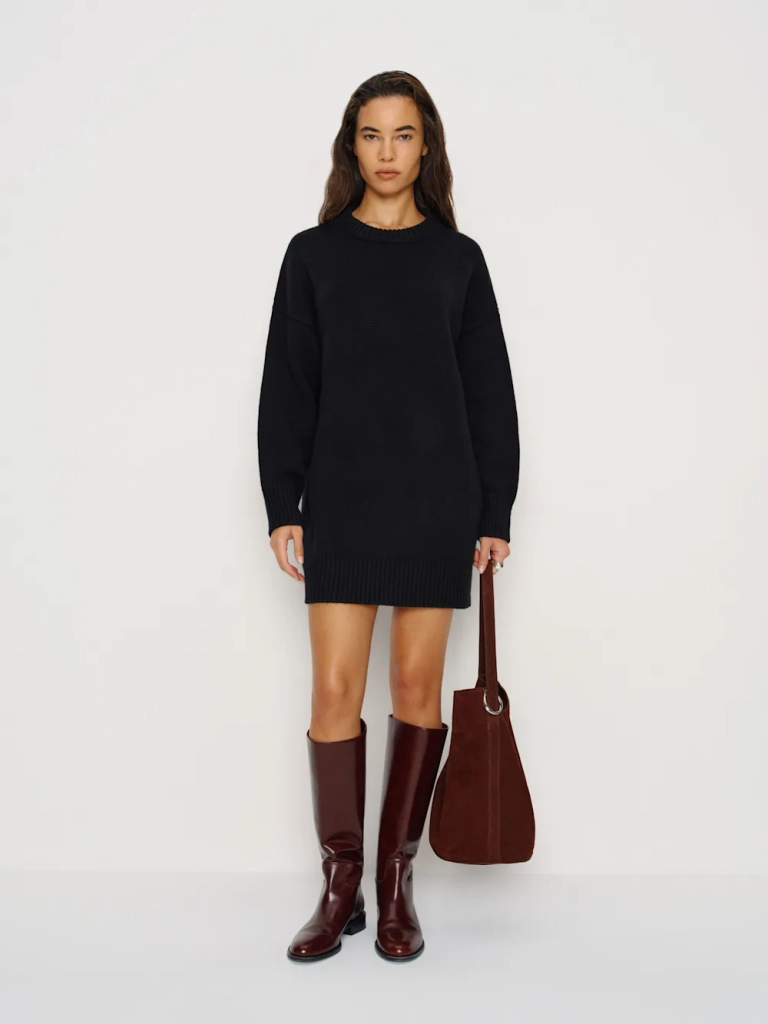 princess polly baby blue dress The Best Sweater Dresses to Wear All Winter Long