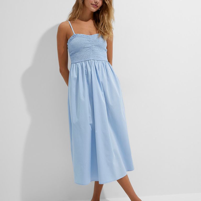 Simons smocked bust midi dress