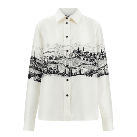 Ferragamo Back to Earth Silk Shirt