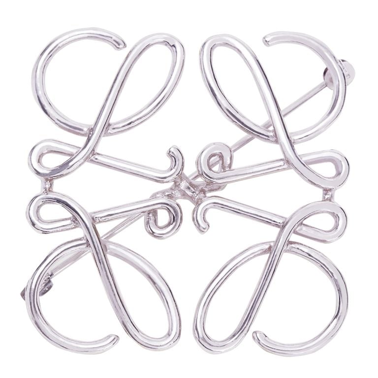 Loewe Anagram Metal Brooch