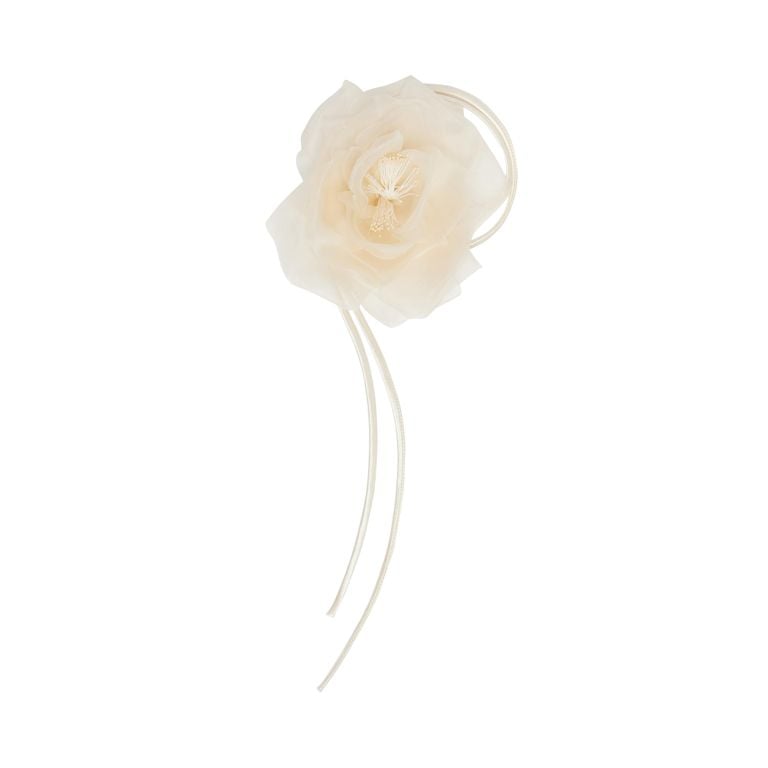 Max Mara Silk Floral Brooch