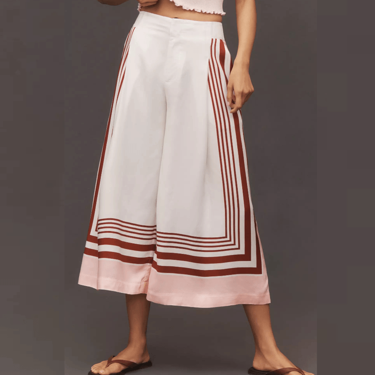 Anthropologie Pleated A-Line Culottes